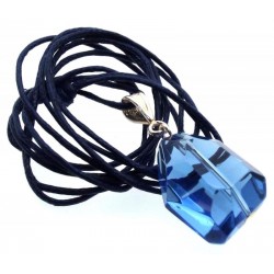 Random Faceted Sapphire Blue Andara Crystal Pendant